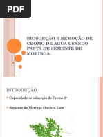 Biosorção e Remoção de Cromo de Agua Usando