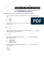 Pronoun Case - Exercise 3:, ,, And: He Him His Himself