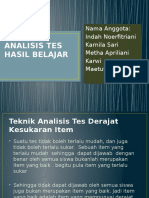 Teknik Analisis Tes Hasil Belajar