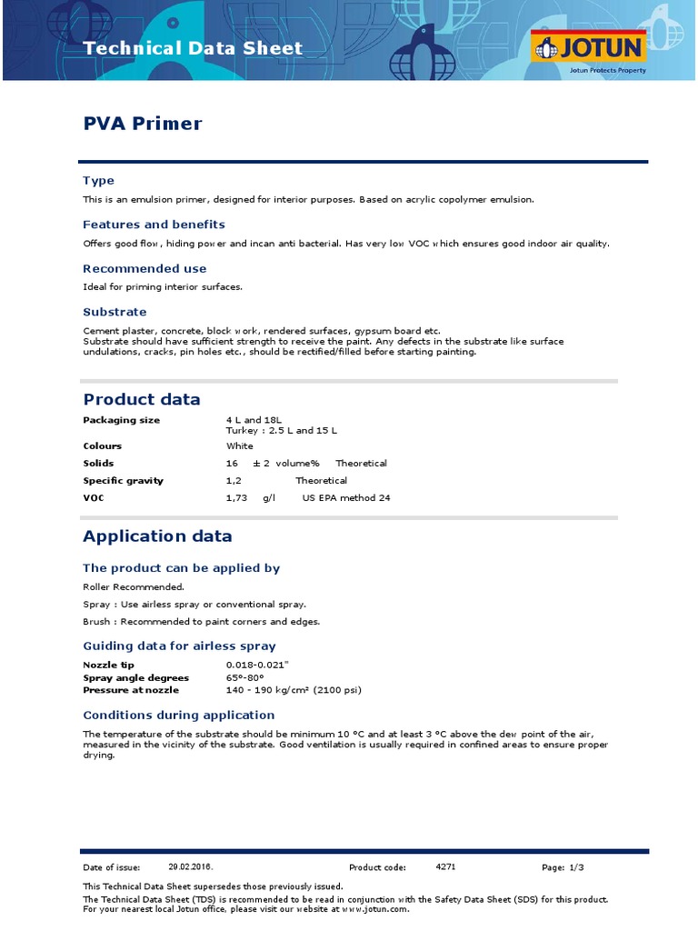 8 PVA Primer Paint Industrial Processes