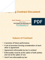 Preparing a Contract Document under Laws of India