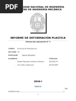 Informe de Deformación Plastica