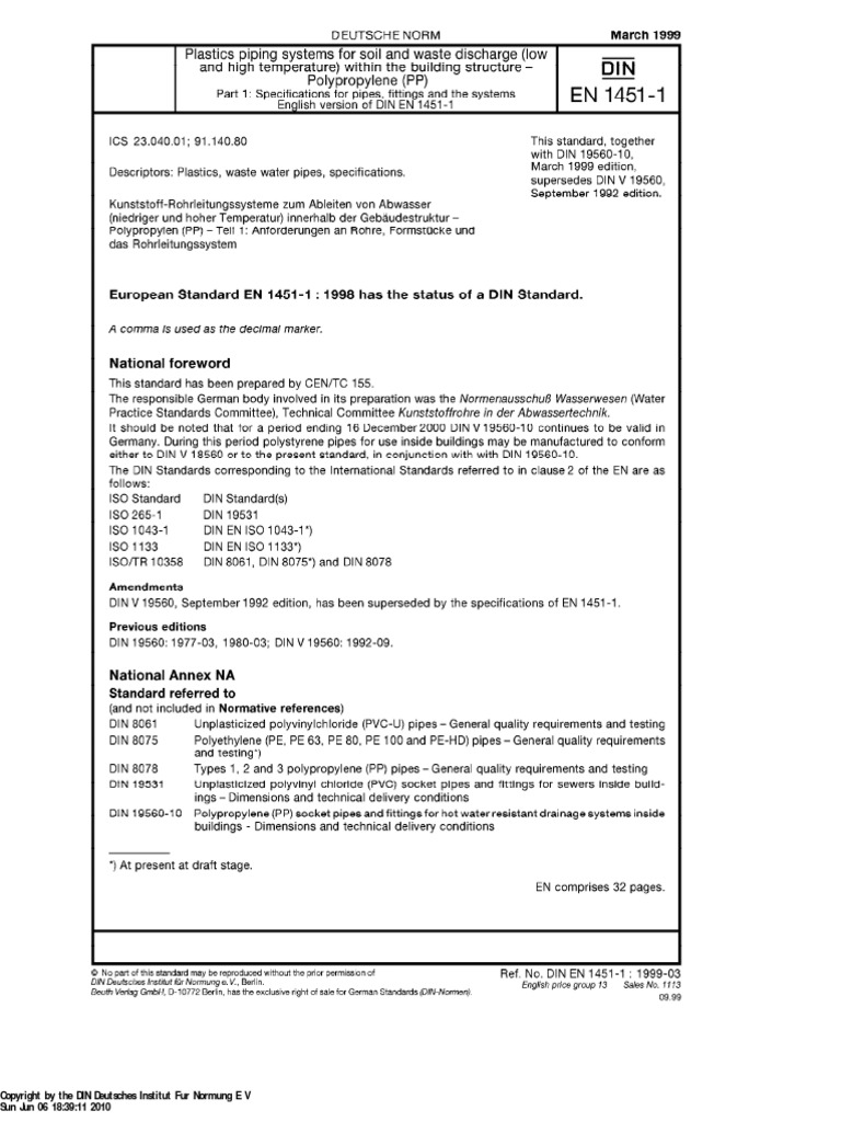 Din en 1451-1 | PDF | Reference | Germany