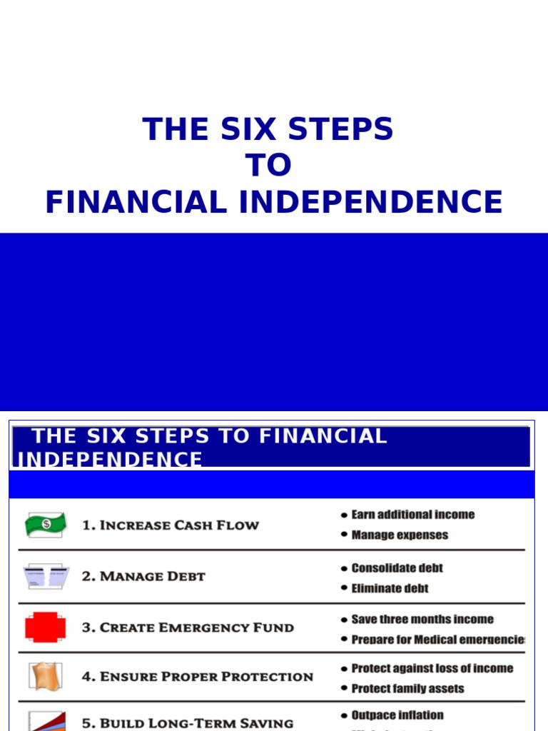 Financial independence plan for life steps