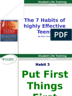Habit 3 - Put First Things First
