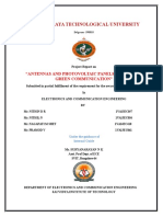 Visvesvaraya Technological University: "Antennas and Photovoltaic Panels: Towards A Green Communication"