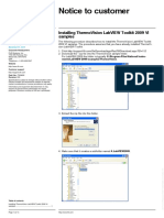 Notice To Customer: Installing Thermovision Labview Toolkit 2009 Vi Samples