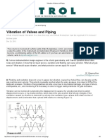 Vibration of Valves and Piping