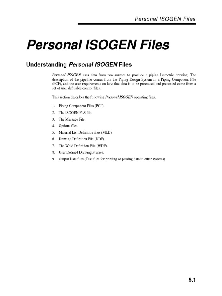 ISOGEN OPTION SWITCHES REFERENCE GUIDE visual data 4