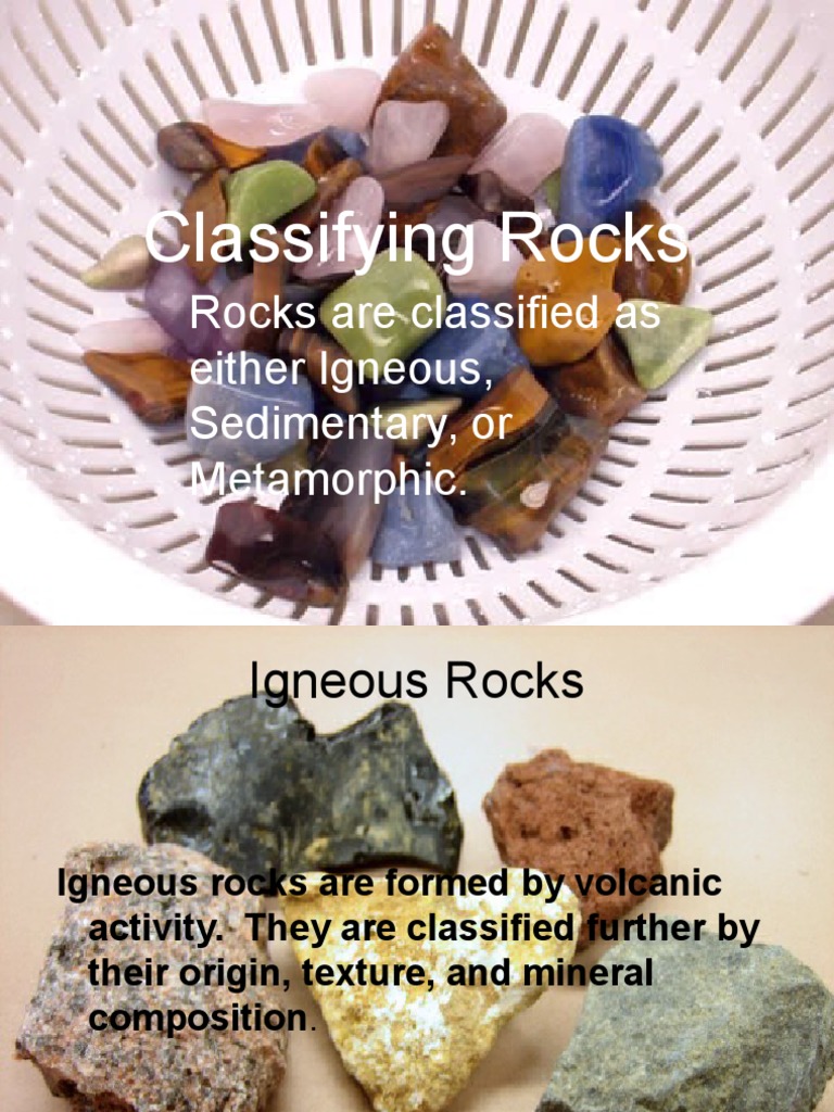 Classifying Rocks Power Point Presentation Pdf Rock Geology