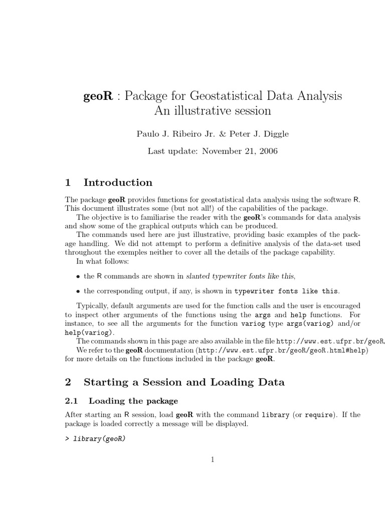Geor Intro | PDF | Cross Validation (Statistics) | Akaike Information ...
