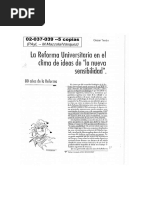  TERÁN - La Reforma Universitaria en El Clima de Ideas de La Nueva Sensibilidad