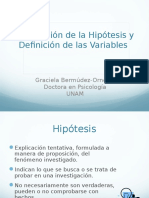 Hipotesis y Variables