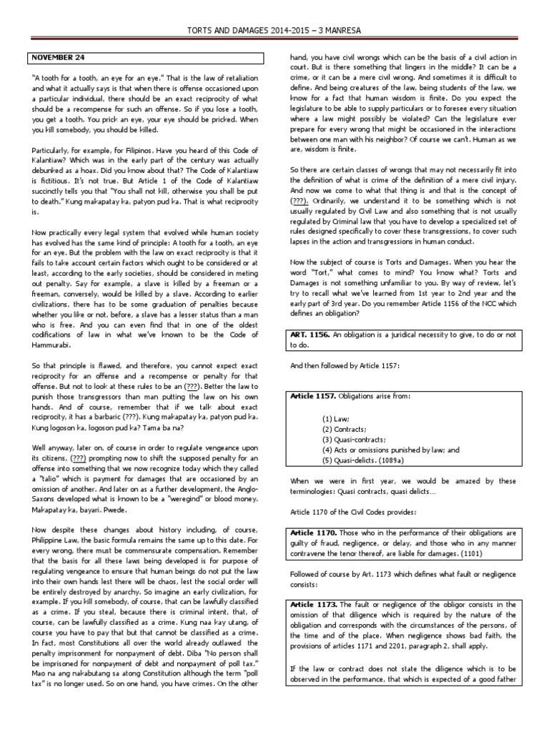 Understanding Torts and Damages Law | PDF | Tort | Defamation