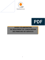 Guide D'Elaboration Du Reglement de Consultation Des Marches de Services