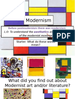 Modernism: Before Postmodernism There Was Modernism