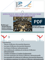 Exposé-Efficience Des Marchés Financièrs