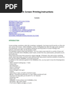 Download Silk Screen Printing Instructions by Ernesto Pereira SN3500906 doc pdf