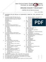 Control de lectura sobre Biología Celular y Molecular: Proteínas