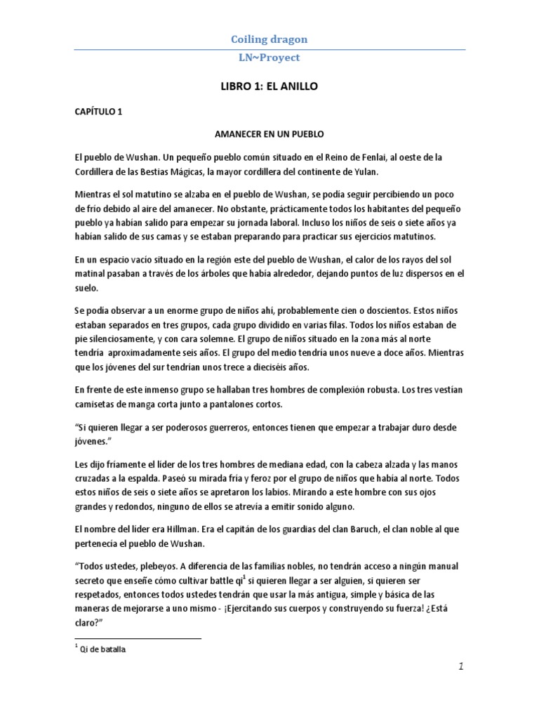 Coiling Dragon (Dragon Enroscado) Libro 1 Completo PDF | PDF ...