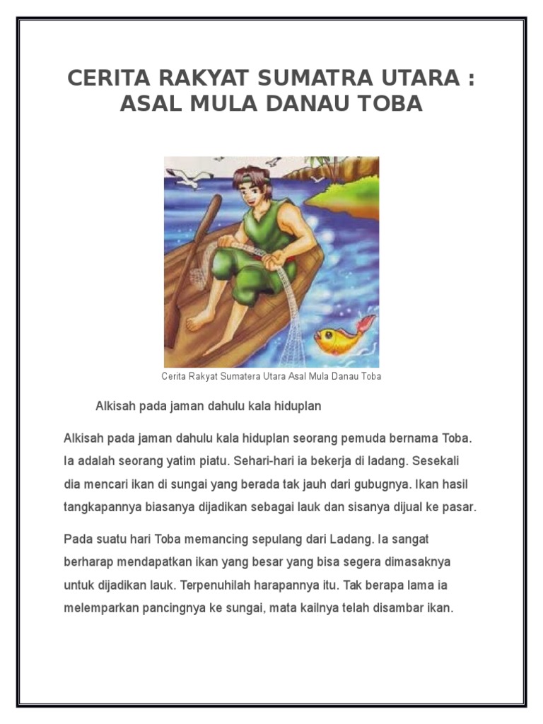 Legenda Danau Toba Bahasa Jawa