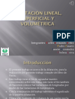 Dilatación Lineal, Superficial y Volumétrica