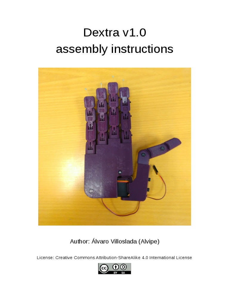 Dextra Hand Assembly Guide v1.0 | PDF | Printed Circuit Board | Thumb