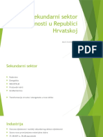 Sekundarni Sektor Djelatnosti U Republici Hrvatskoj