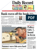 Front Page - York Daily Record/Sunday News, July 24, 2010