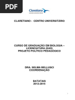 CLARETIANO BIOLOGIA EMENTAS