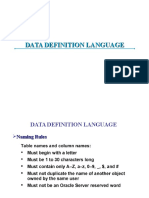 2.1.2 Data Definition Language