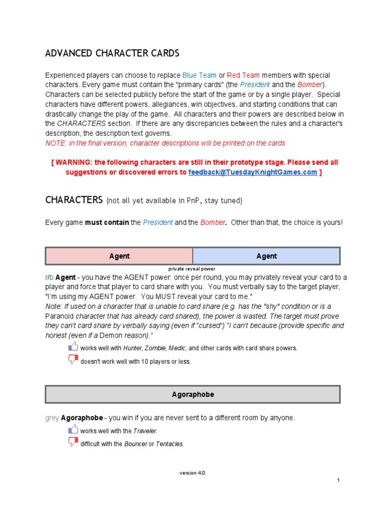 2R1B - Character Guide 4.0 PDF | PDF | Identity Theft | Hypnosis