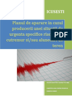 Planul Se Aparare Impotriva Cutremurelor Sau Alunecarilor de Teren