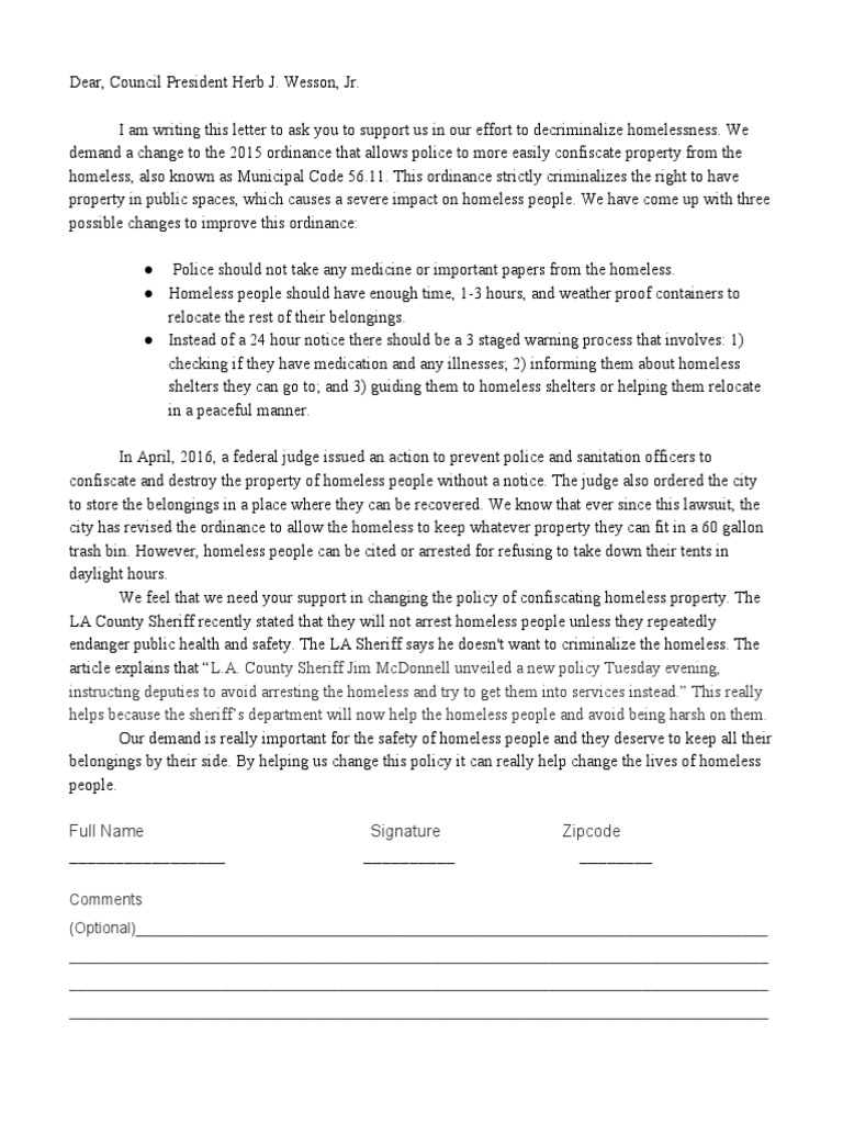 Decriminalizing Homelessness in LA | PDF | Homelessness | Sheriffs In ...