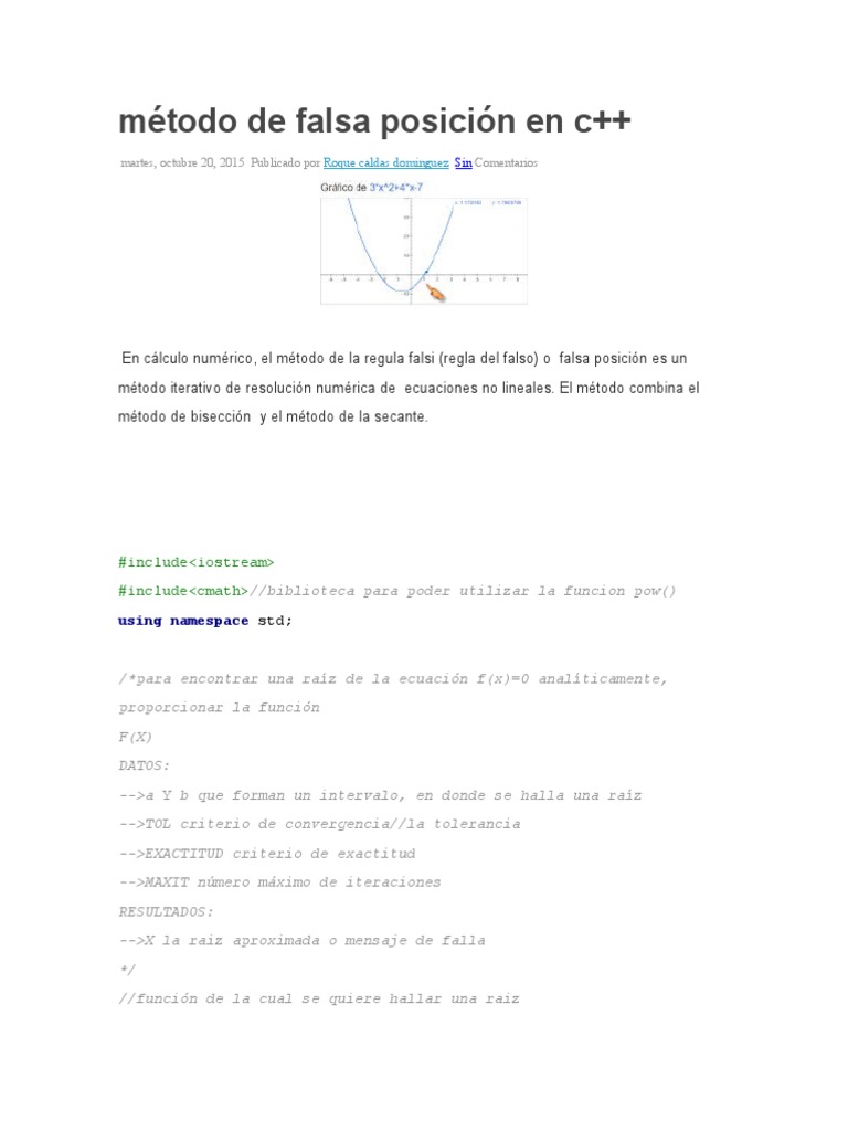 Método de F | PDF | Algoritmos y Estructuras de Datos | Análisis numérico