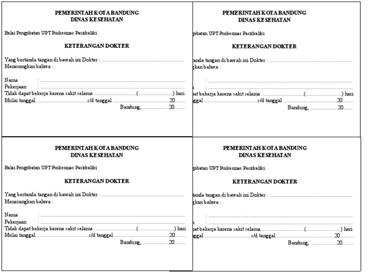 Surat Dokter Bandung