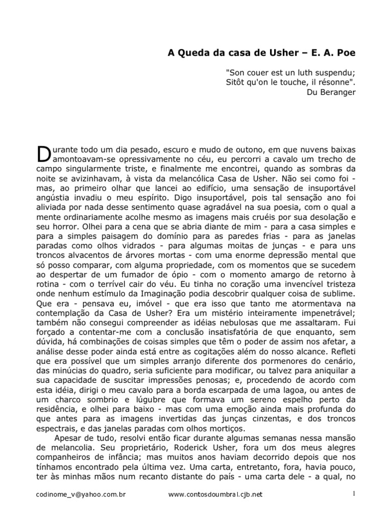 A Queda Da Casa de Usher PDF | PDF