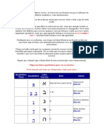 Aprenda o alfabeto hebraico cursivo