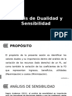 Analisis de Dualidad y Sensibilidad