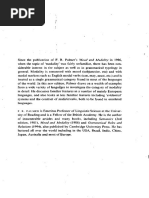 Mood and Modality - F.R. Palmer (2001) | PDF