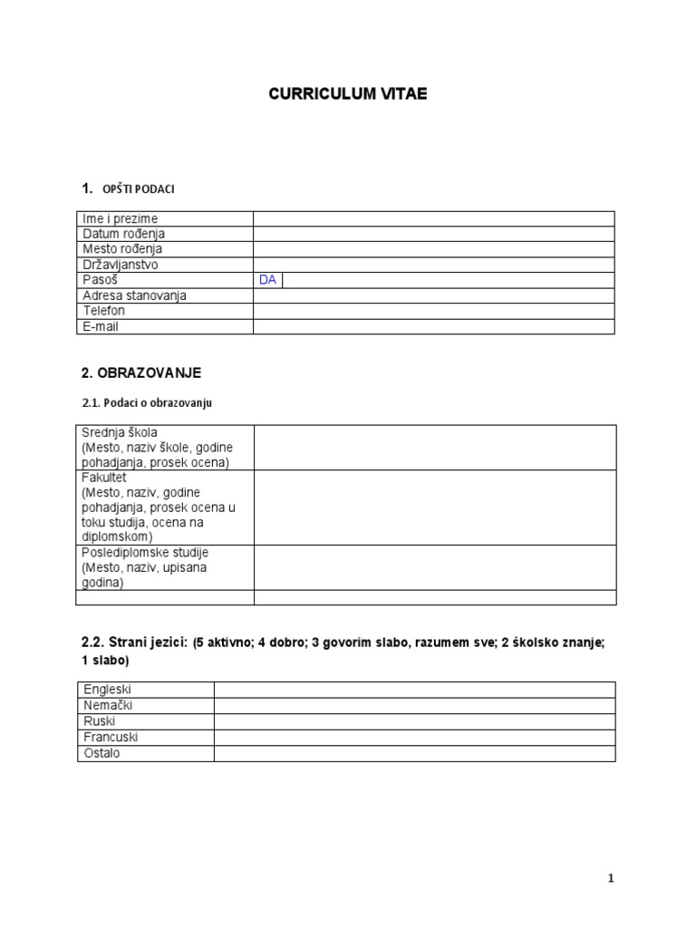 Contoh curriculum vitae word image