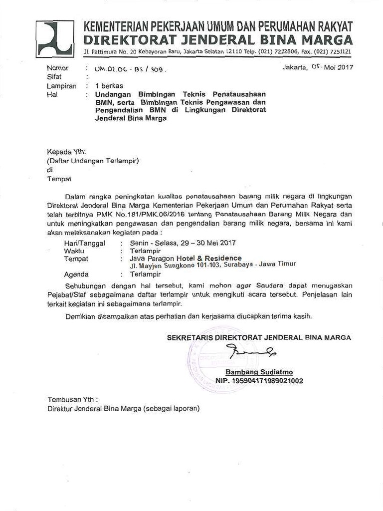 Contoh Surat Bina Surau