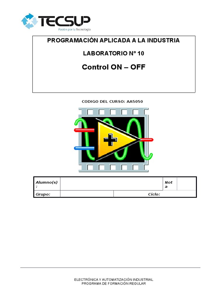 Lab10 Control On Off | PDF | Programación de computadoras | Programa de ...