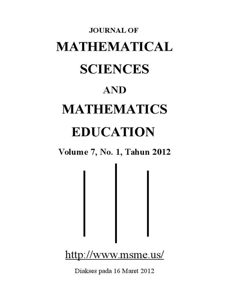Journal of Mathematical Sciences Volumes | PDF | Teaching Mathematics