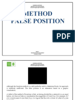 Method False Position: School of Engineering of Petroleum