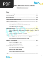 FisioTest Ley 16 2003. de 28 de Mayo de Cohesión y Calidad Del Sistema Nacional de Salud