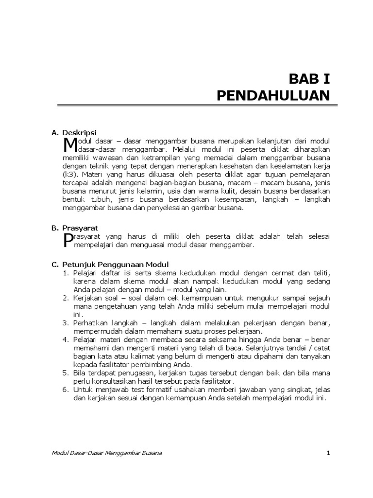 Modul Dasar Busana Smkk