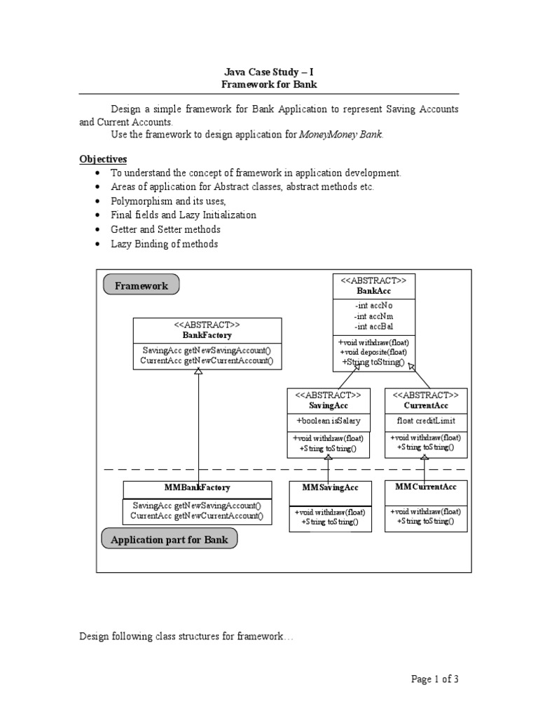 java case study examples