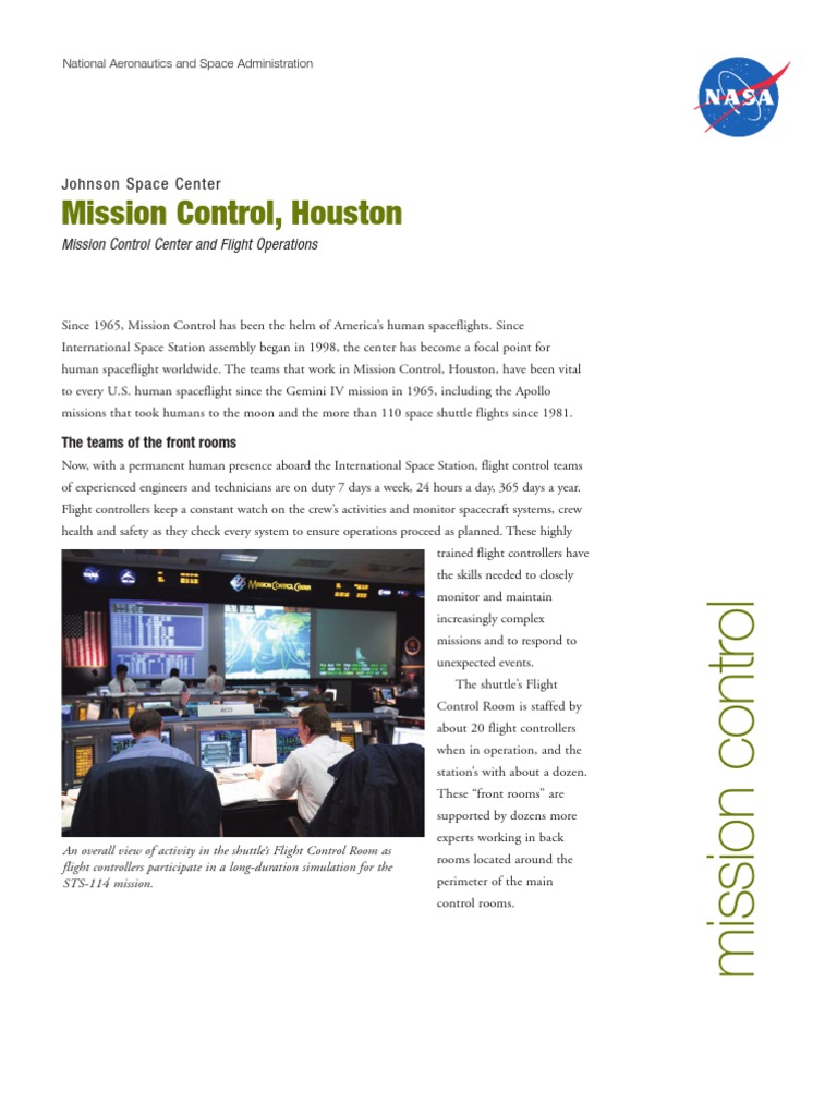 Mission Control: NASA's Space Operations | PDF