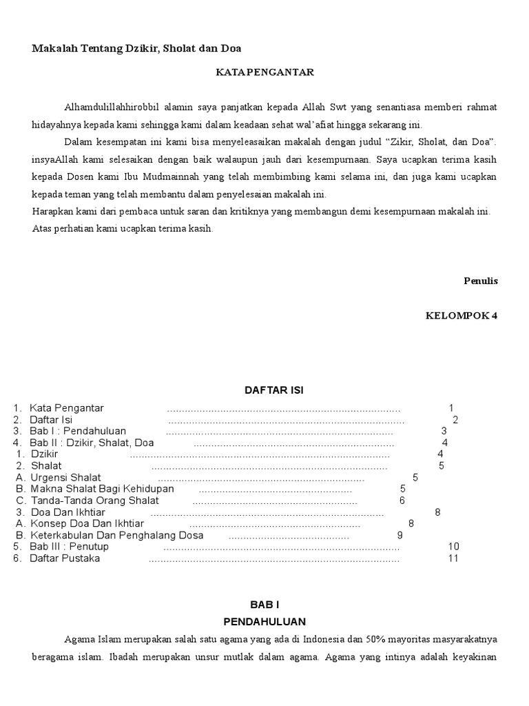Makalah Tentang Dzikir